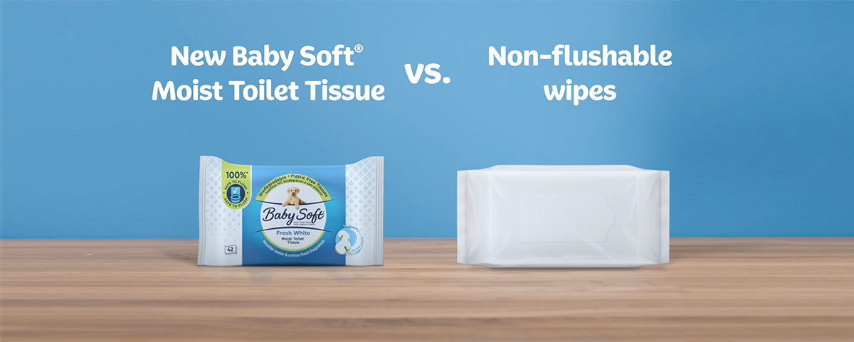 Moist toilet deals tissue flushable